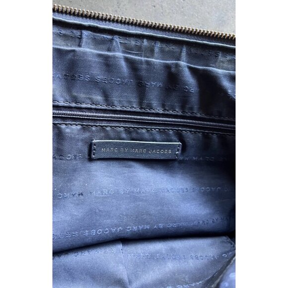 Marc by Marc Jacobs Shelter Island Blue Color Brown Block Leather Satchel Tote - Picture 6 of 16